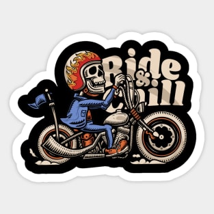 ride and chill urban chopper Sticker